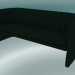 Modelo 3d Preguiçoso triplo do sofá (SC26, H 75cm, 185x65cm, veludo 1 floresta) - preview