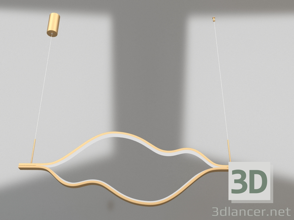 3D modeli Kolye Ucu Lynn mat altın (08258-140,33P) - önizleme