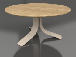Coffee table Ø80 (Sand, Iroko wood)