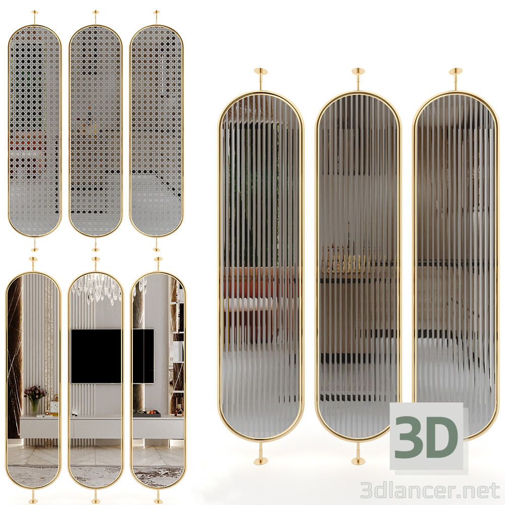 Particiones decorativas 3D modelo Compro - render