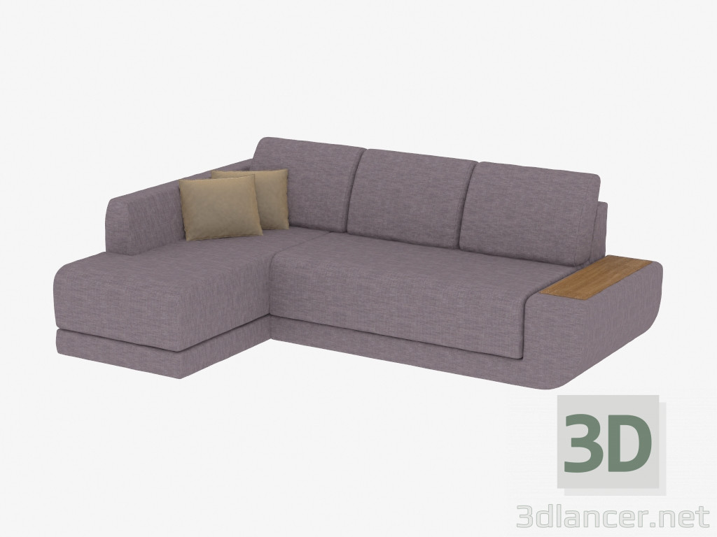 3d model Sofá cama de esquina para tres personas - vista previa