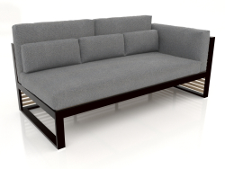 Modulares Sofa, Abschnitt 1 rechts, hohe Rückenlehne (Schwarz)