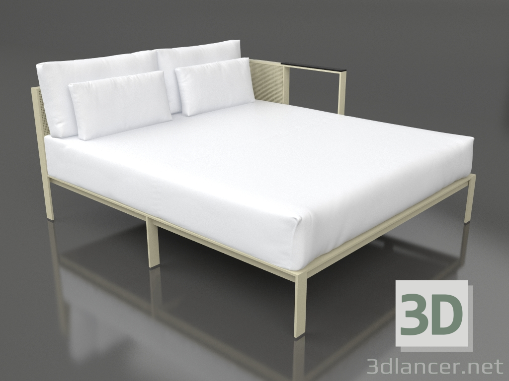 modello 3D Modulo divano XL, sezione 2 sinistra (Oro) - anteprima