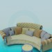 3d model Semi-circular sofa - preview
