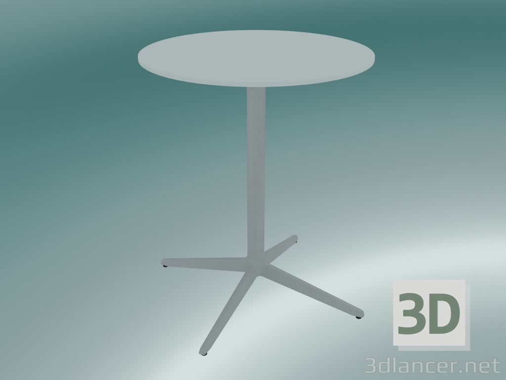 3D Modell Tisch MISTER X (9505-01 (Ø60cm), H 73cm, weiß, weiß) - Vorschau