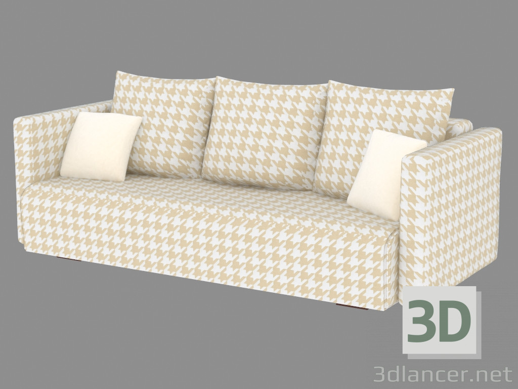 3 डी मॉडल ट्रिपल सोफा बिस्तर - पूर्वावलोकन