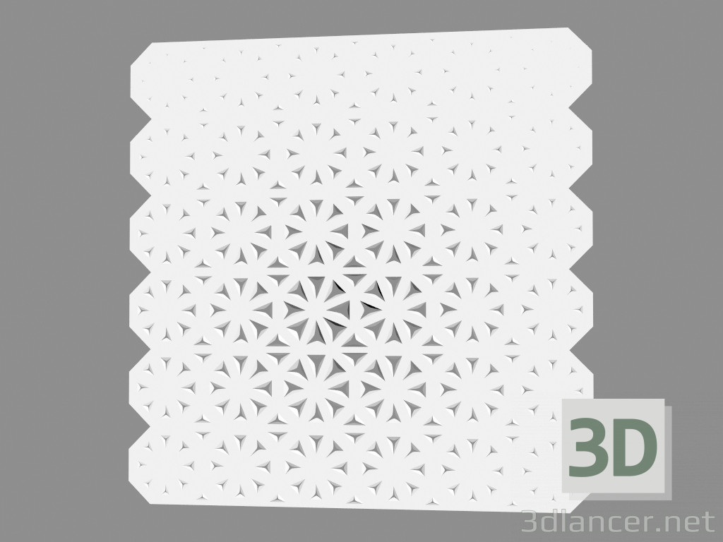 3D modeli Alçı duvar paneli (sanat 1001) - önizleme