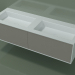 modello 3D Lavabo con cassetti (06UC82421, Clay C37, L 144, P 50, H 36 cm) - anteprima
