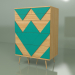 3d model Chest of drawers Big Woo (turquoise, light veneer) - preview