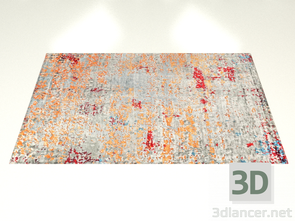 3D Modell Geknüpfter Teppich im Mars-Design - Vorschau