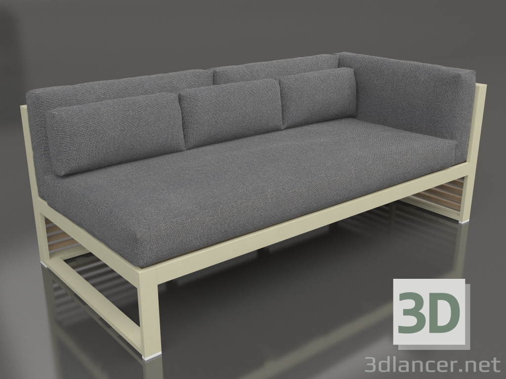 3D modeli Modüler kanepe, bölüm 1 sağ (Altın) - önizleme