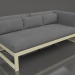 3D Modell Modulares Sofa, Abschnitt 1 rechts (Gold) - Vorschau