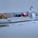 Modelo 3D de 0346 (sofá em forma de L e cadeira e mesa de vidro) comprar - render # PREVIEWNUM