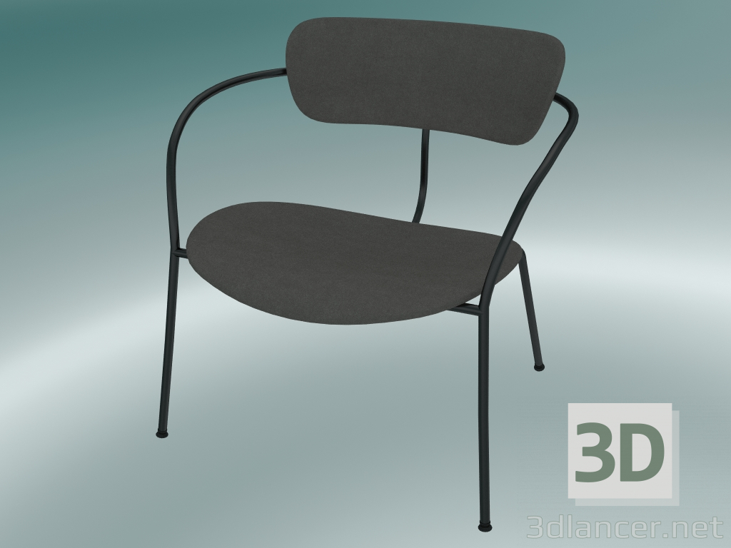 modello 3D Chair Pavilion (AV11, H 70cm, 65x69cm, Velvet 12 Ash) - anteprima