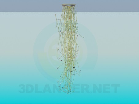 3d модель Світильник з проводами – превью