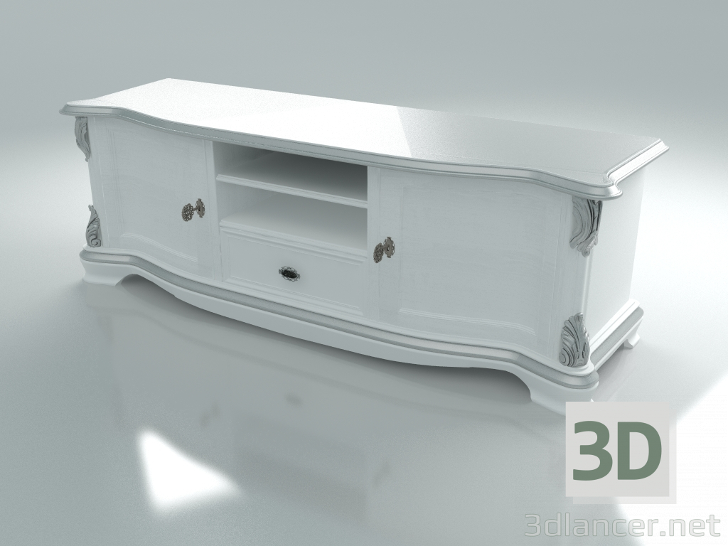 modello 3D Porta TV (art. 13111, bianco) - anteprima