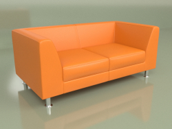 Sofa Evolution 2-Sitzer (Oranges Leder)