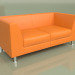 3D Modell Sofa Evolution 2-Sitzer (Oranges Leder) - Vorschau
