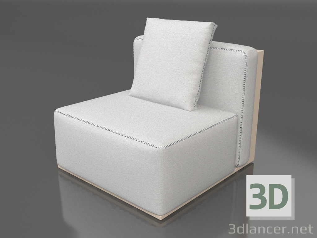 modèle 3D Module canapé, section 3 (Sable) - preview