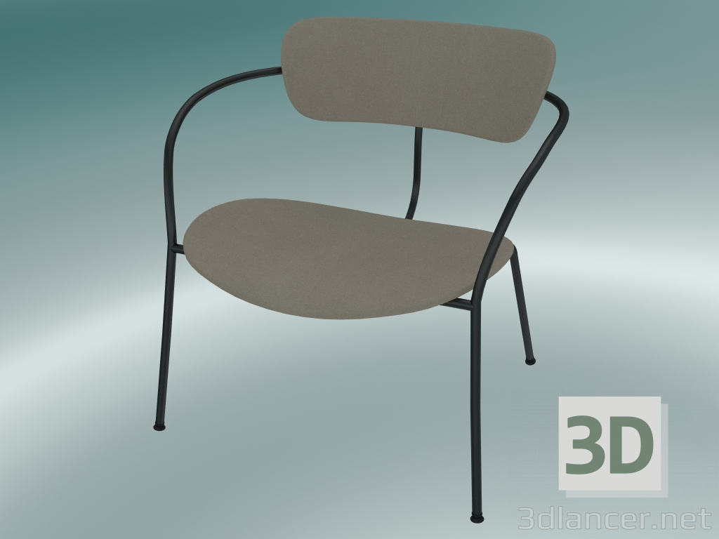 3D modeli Sandalye Döşeme (AV11, H 70cm, 65x69cm, Kadife 13 Fildişi) - önizleme
