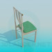 3D modeli Sandalyeyle rahat yatak başı - önizleme
