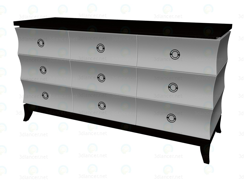 3d model Chest of drawers (9 drawers) - preview