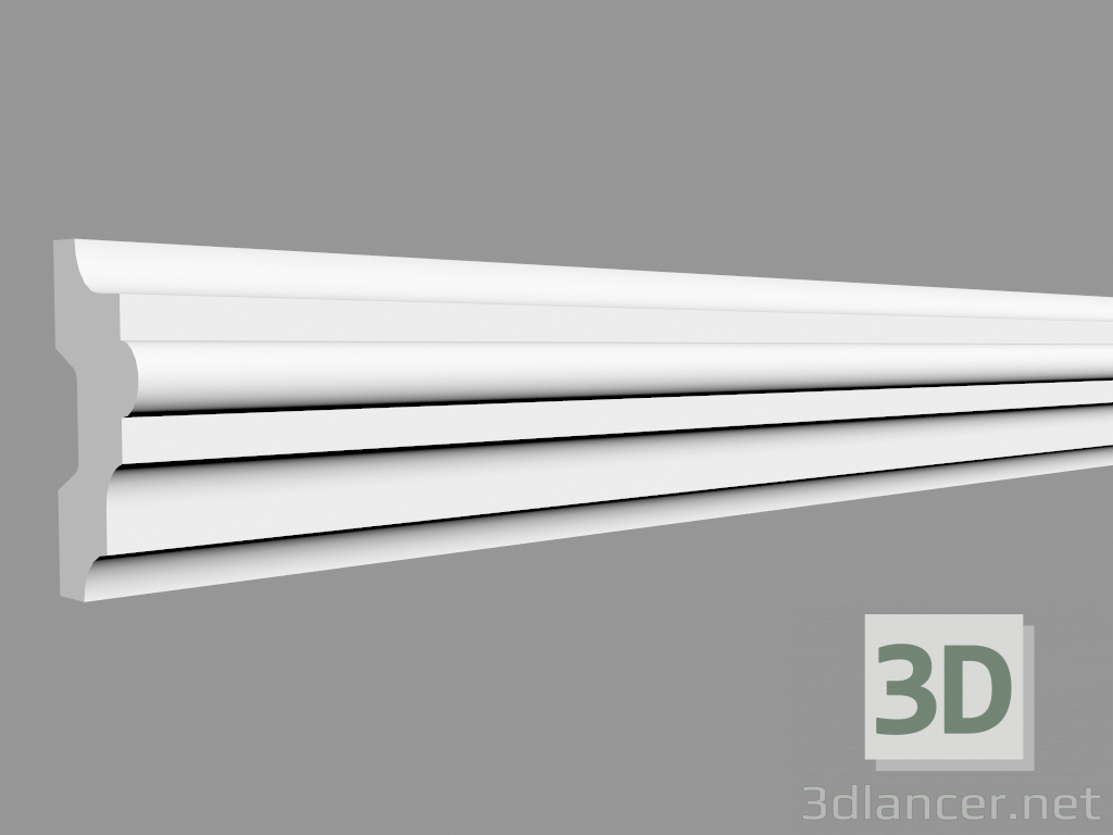 3D Modell Formteil P9040 (200 x 5 x 2,5 cm) - Vorschau