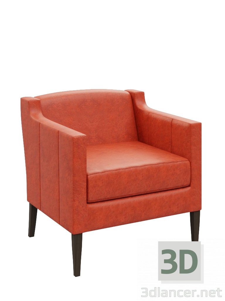 3d Оранжевый стул модель купить - ракурс
