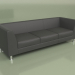 3d model Sofa Evolution 3-seater (Black leather) - preview