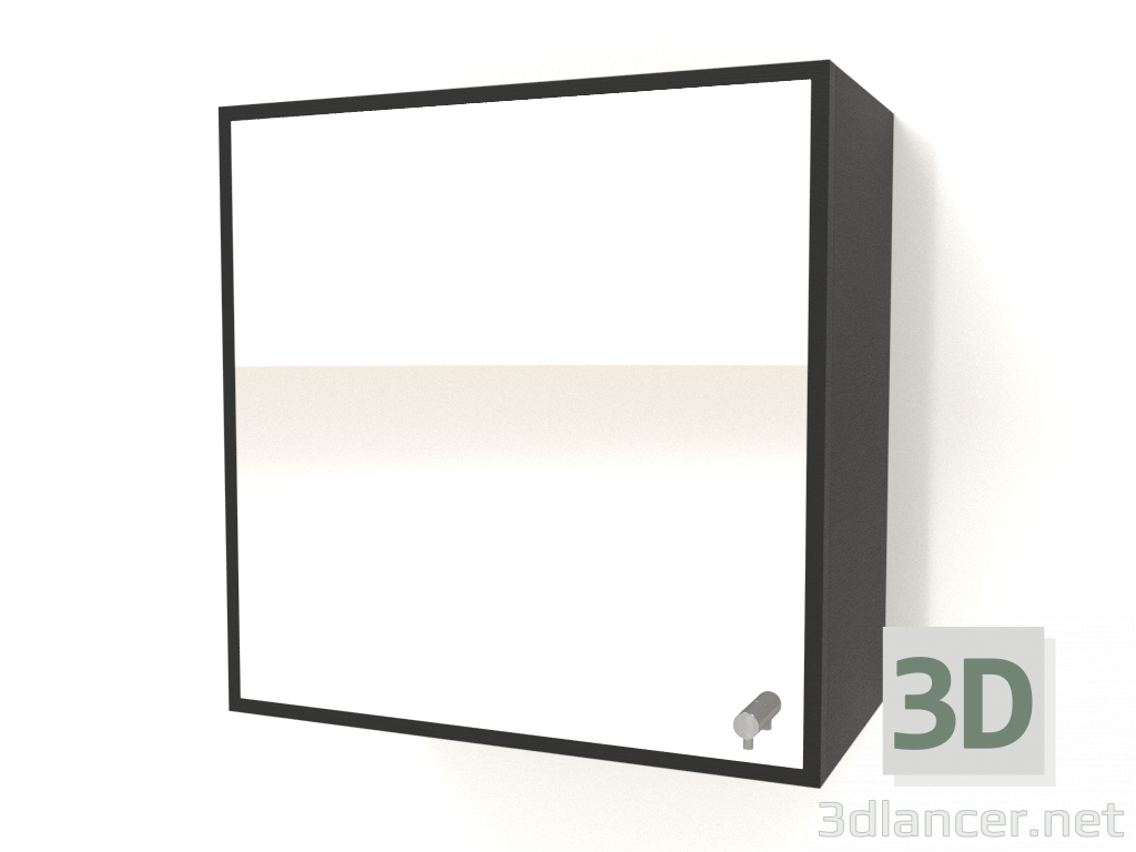 modello 3D Specchio con cassetto ZL 09 (400x200x400, legno nero) - anteprima
