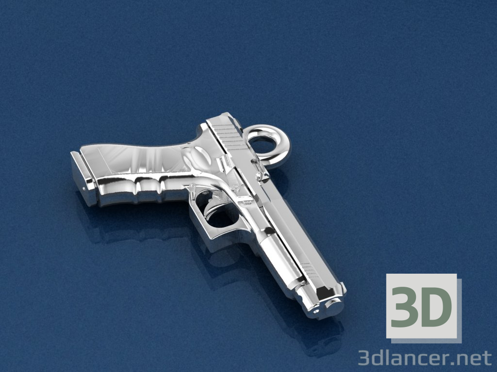 modello 3D pendente Glock - anteprima