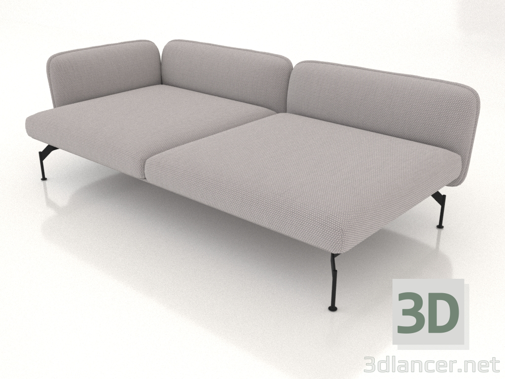 Modelo 3d Módulo de sofá 2,5 lugares de profundidade com apoio de braço 85 à esquerda - preview