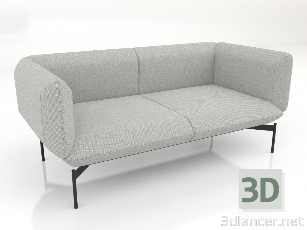 modèle 3D Module canapé pour 2 personnes - preview