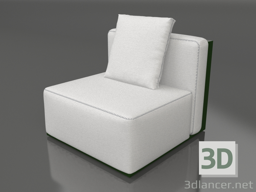 modello 3D Modulo divano, sezione 3 (Verde bottiglia) - anteprima
