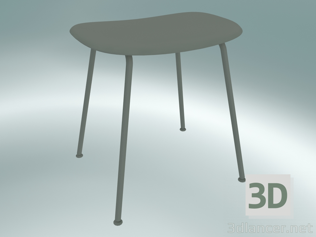 3D modeli Fiber tüp tabure (Gri) - önizleme