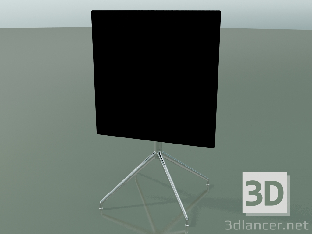 modello 3D Tavolo quadrato 5741 (H 72.5 - 69x69 cm, piegato, Nero, LU1) - anteprima