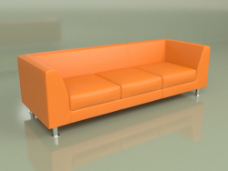 Sofa Evolution 3-seater (Orange leather)