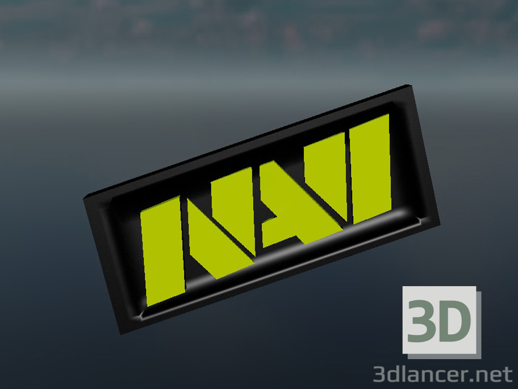 3d Логотип NAVI в 3D модель купить - ракурс