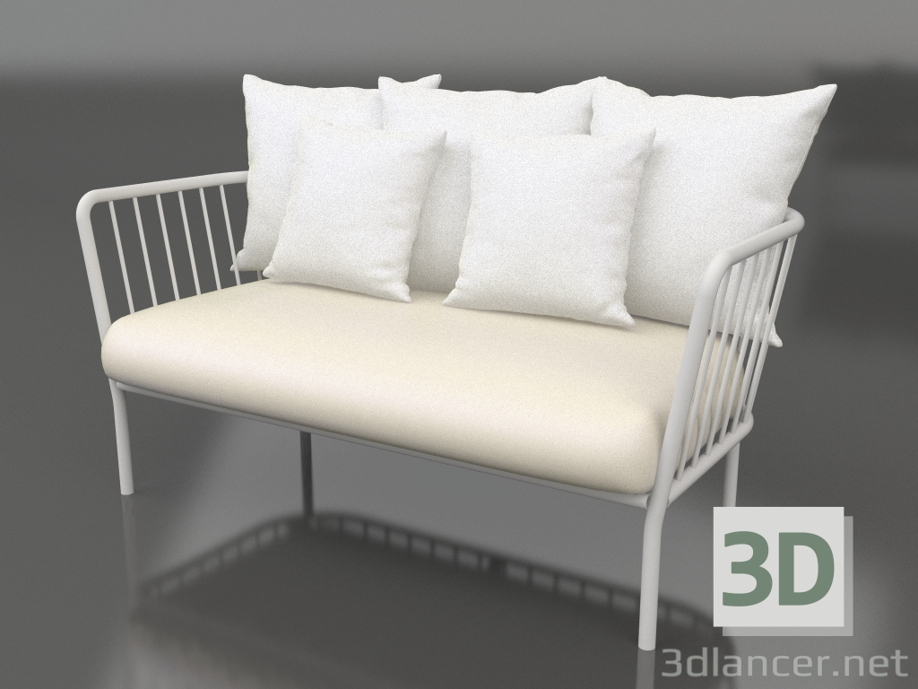3D modeli 2'li kanepe (Gri) - önizleme
