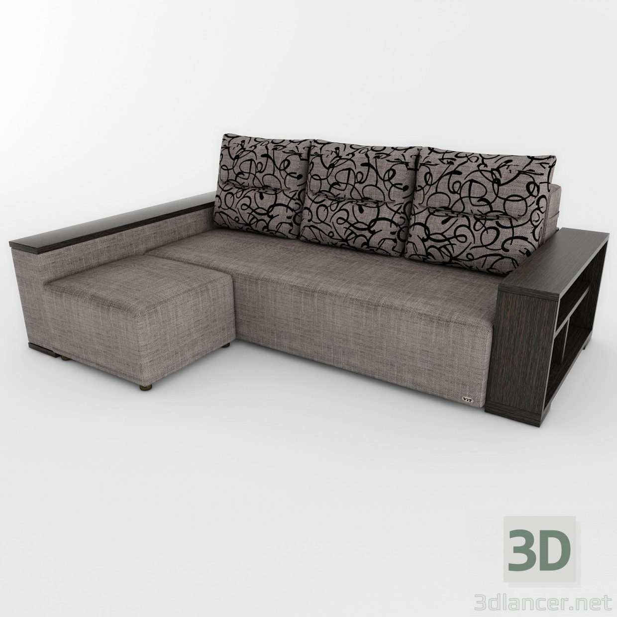 modello 3D divano Madrid - anteprima