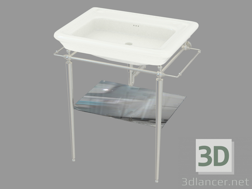 modello 3D Console con vetro plochkoy Etoile - anteprima