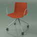 3d model Chair 0333 (4 castors, with armrests, LU1, with front trim, natural oak) - preview