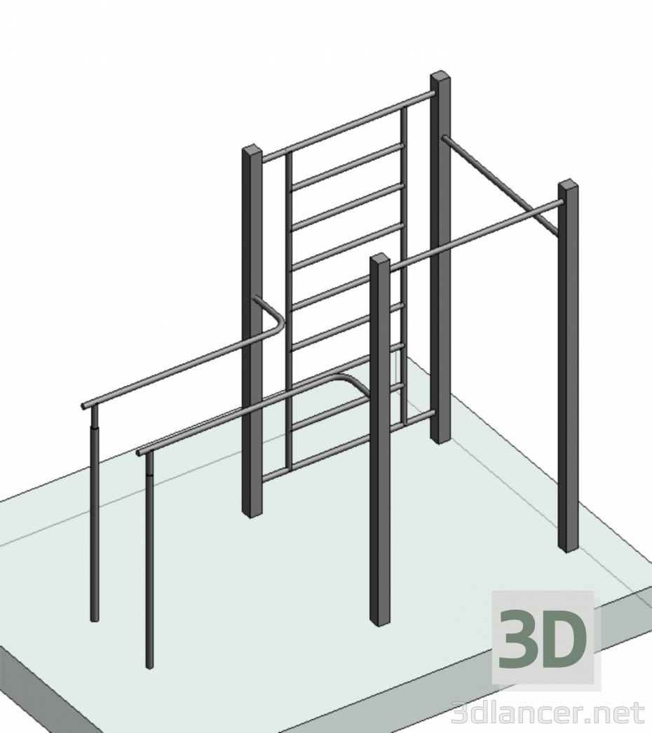 modèle 3D Complexe sportif_9 - preview