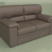 3d model Ella sofa 2-seater (Brown leather) - preview
