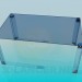 3d model Glass coffee table with glass legs - preview