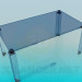 3D modeli Cam sehpa cam ayaklı - önizleme