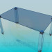 modello 3D Tavolino in vetro con gambe in vetro - anteprima