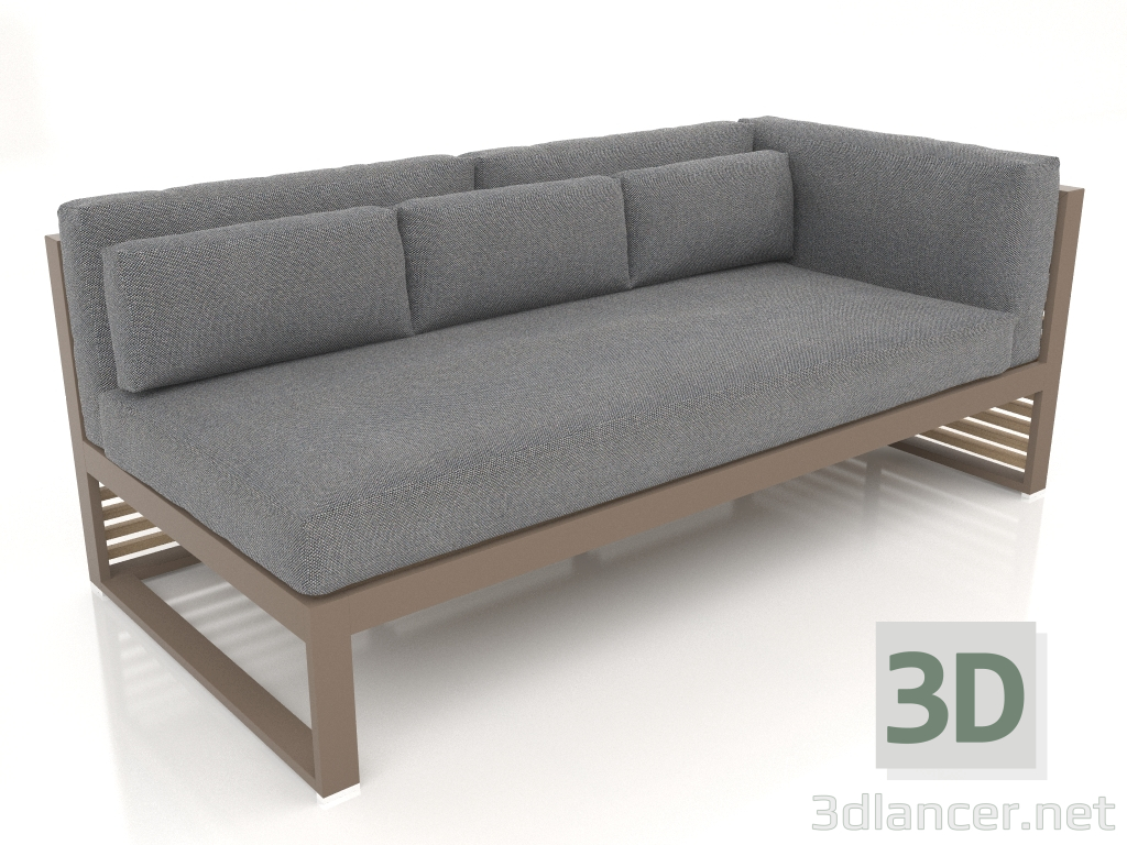 3D modeli Modüler kanepe, bölüm 1 sağ (Bronz) - önizleme