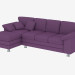 3d модель Кутова диван-ліжко для трьох осіб – превью