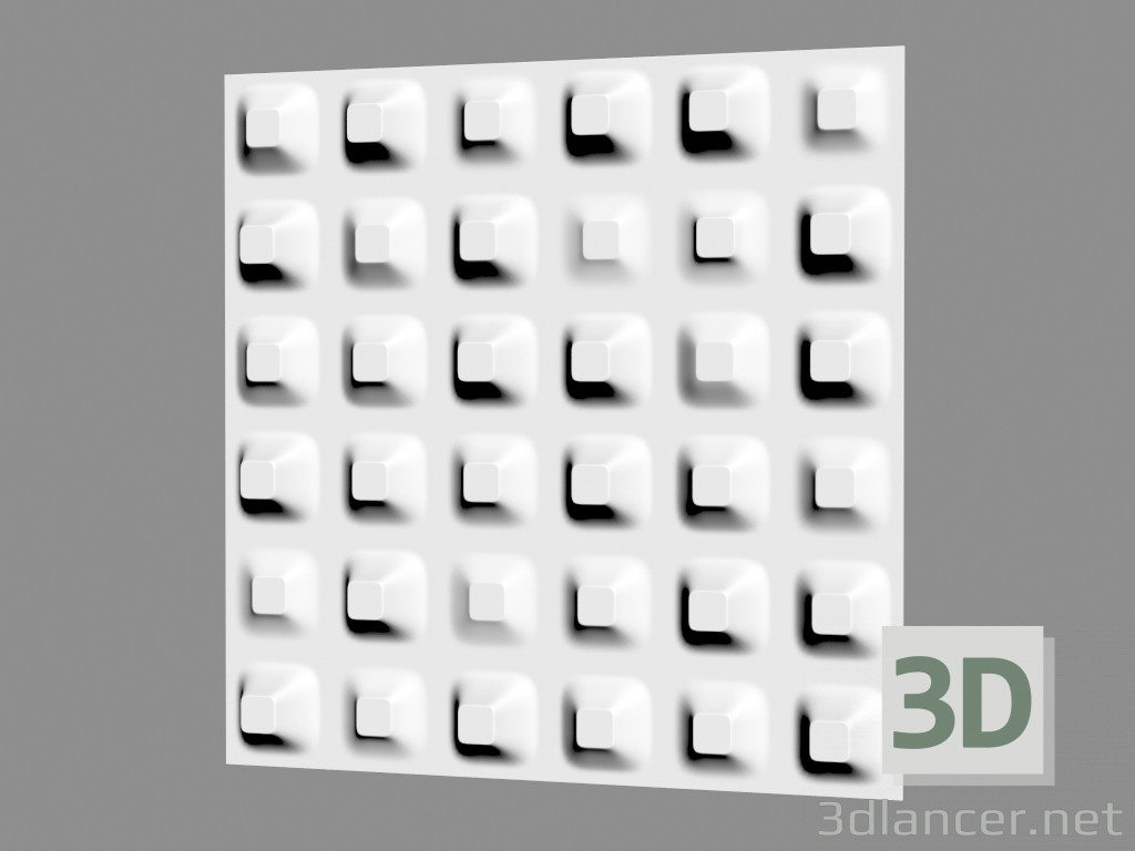 3d model Panel 3D Caos - vista previa